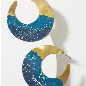 Anthropologie Waning Moon earrings by Sibilia